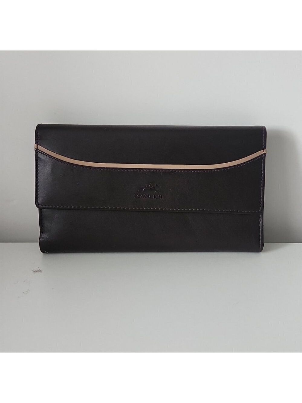 MANCINI | Leather wallet brown tan
